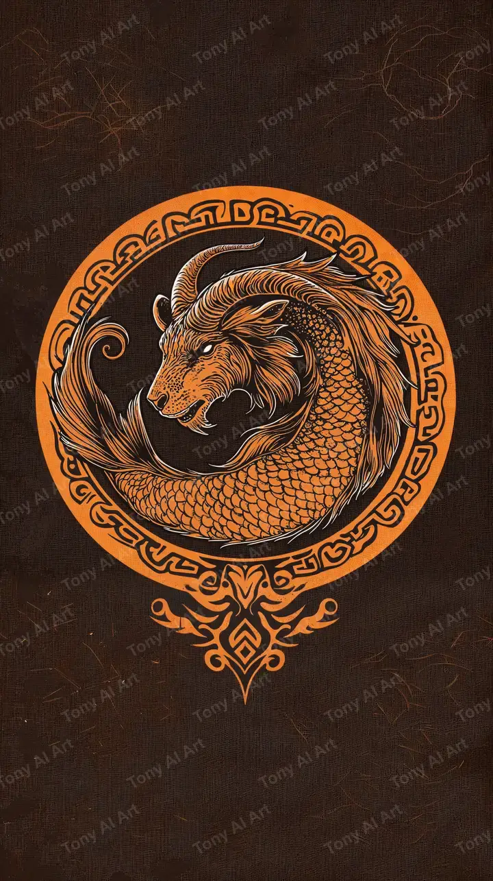 Rồng Cam Vàng Phong Thủy - Hình Nền AI Art 4K